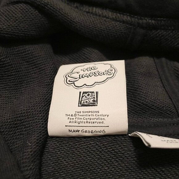 Adidas The Simpsons Homer Family Graphic Hoodie Black Sweater Hooded Mens Small - Picture 7 of 16